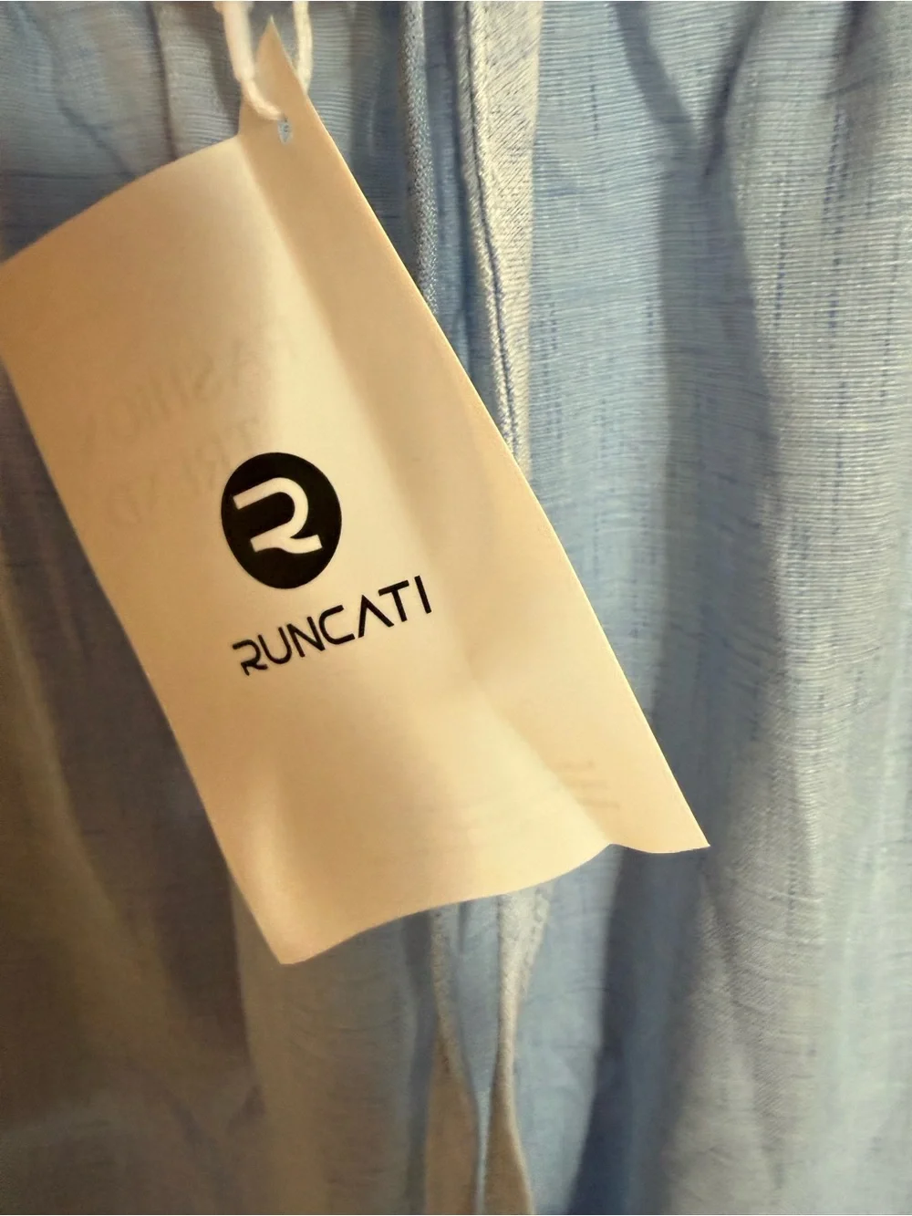 Men's Light Blue Drawstring Lounge Jogger Pants